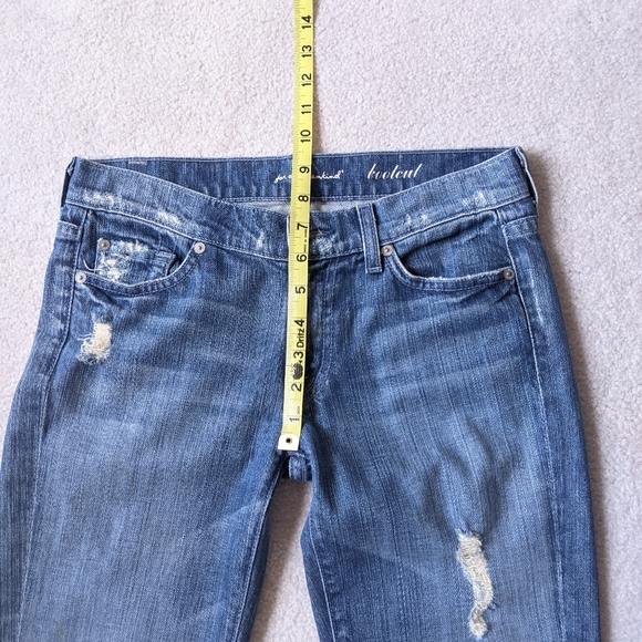 7 For All Mankind Y2K style bootcut crystal jeans Sz 27 - Picture 5 of 9